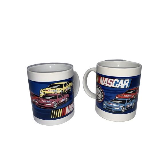 NASCAR MUG COFFEE CUP SHERWOOD COLLECTIBLE 2004 SET OF 2 & DALE JARRET FIGURE - Picture 2 of 10
